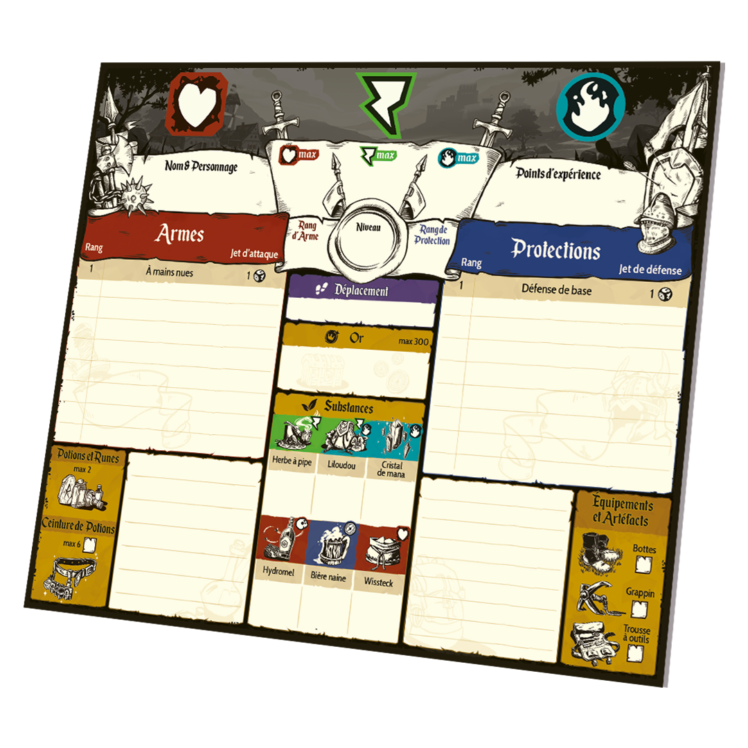 Erune - Feuilles de personnages supplémentaires