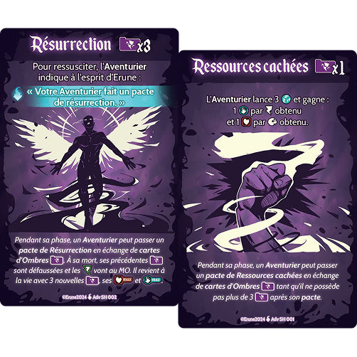 2 cartes pacte Ombres